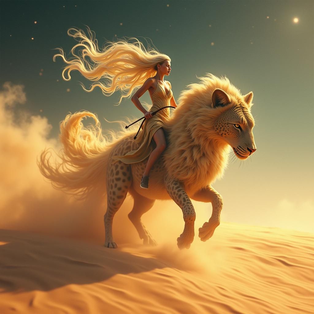Ethereal Sandstorm Rider on Alien Desert World