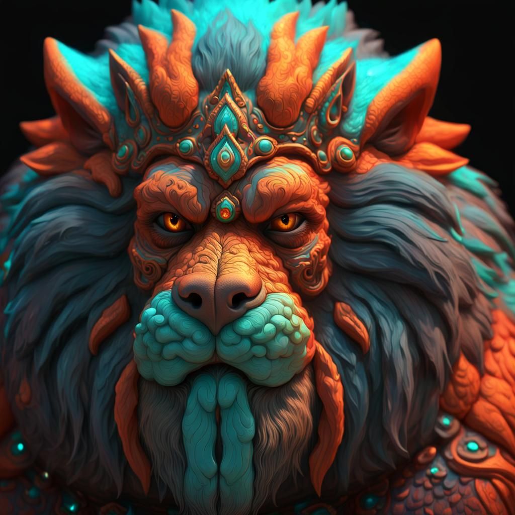 Colorful Fantasy Creature in Digital Art Style