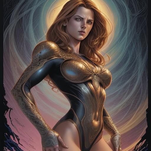 Mystical Capricorn Creature in Comic Book Art