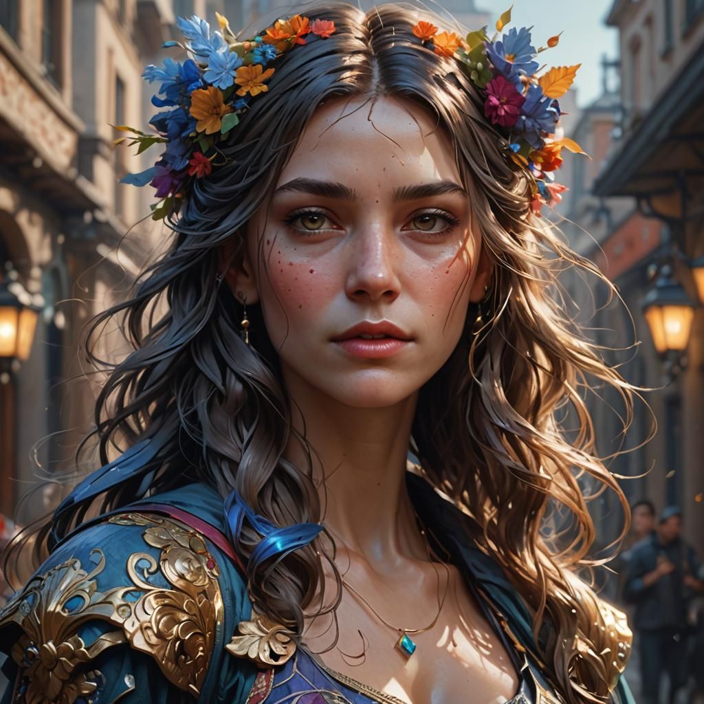 Detailed Portrait with Dynamic Lighting, Trending Art