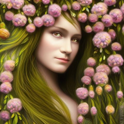 Forest Spirit Dryad Goddess Portrait