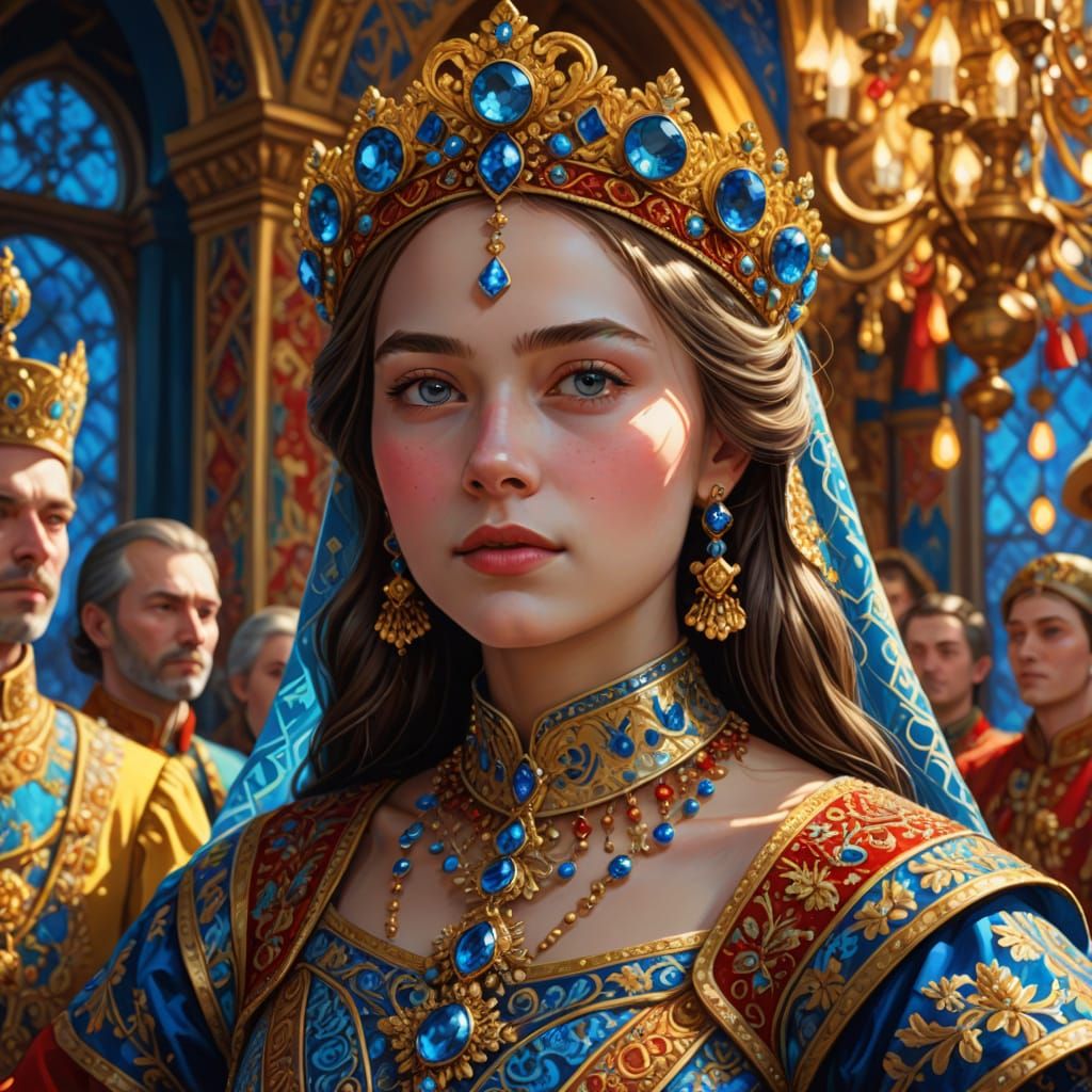 Royal Daughter Shines at Grand Feast in Vibrant Colors