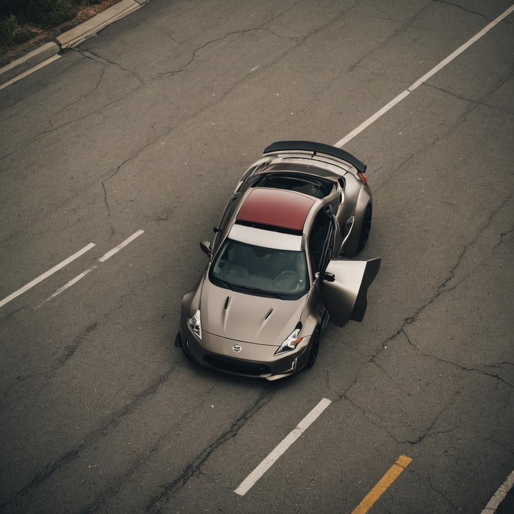 Dramatic Nissan 370Z Cinematic Film Still