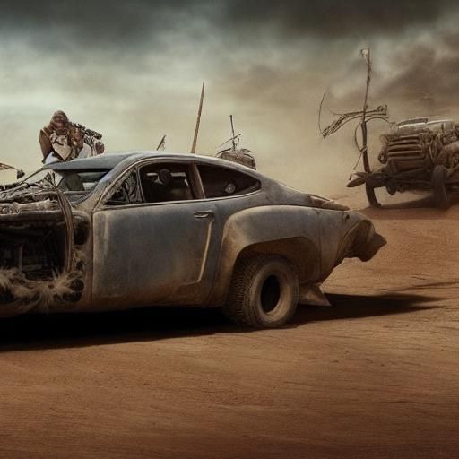 Epic Post-Apocalyptic Car in Cinematic Style