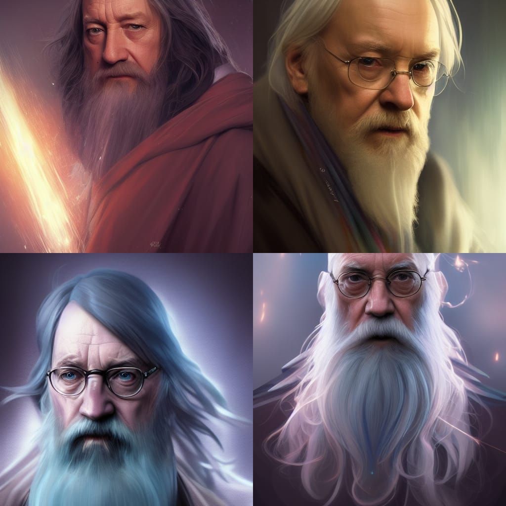 Dumbledore Portrait in Art Nouveau Style