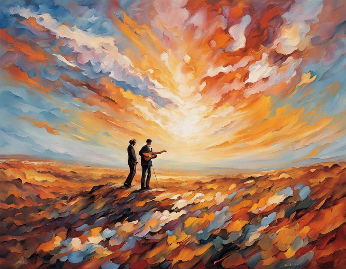 Musicians Create Visible Music in Impasto Style