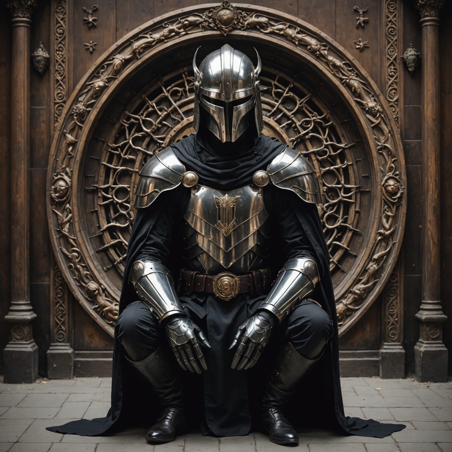 The Guardian in Cyberpunk Style