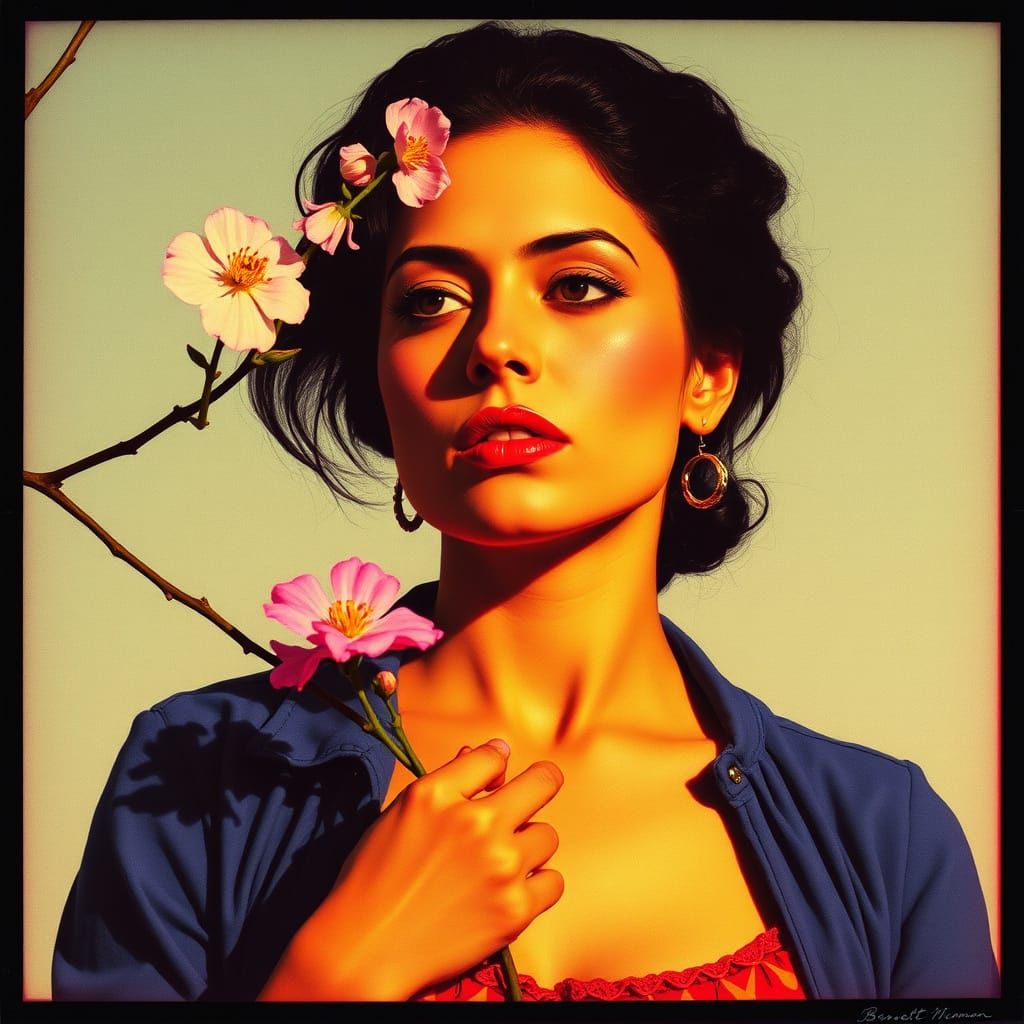 Ethereal Dayglow Goddess Steals Spring's Blossoms