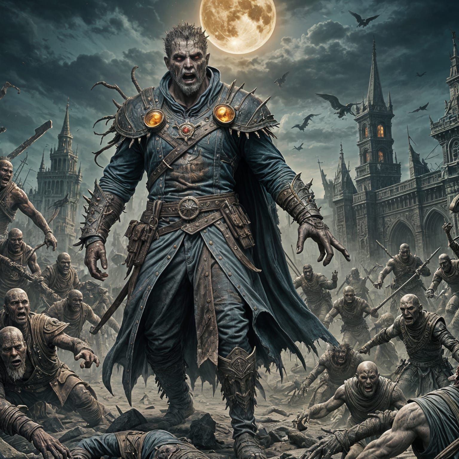 Zombie King Leading Undead Army