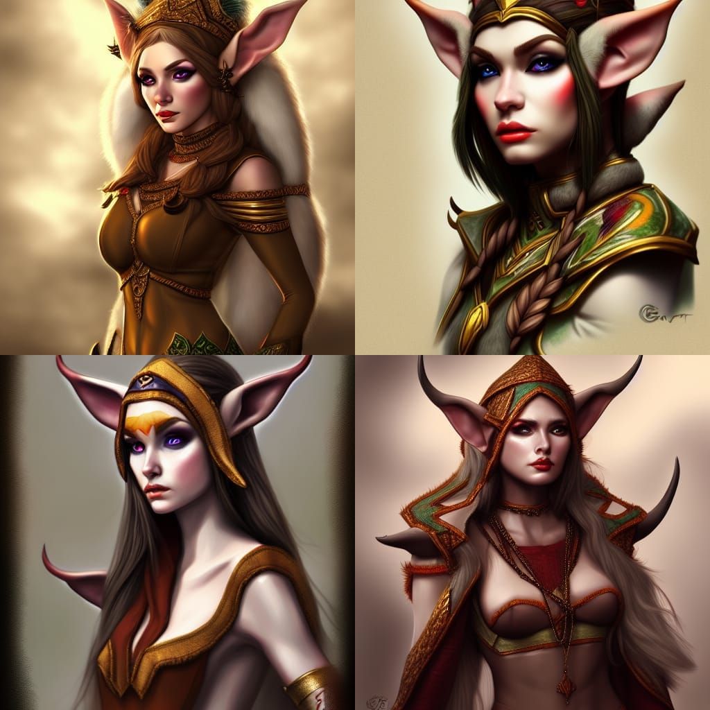 fantasy elve portraits