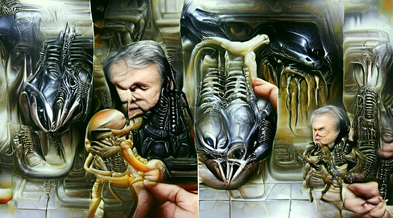 Alien vs Predator in Giger Style