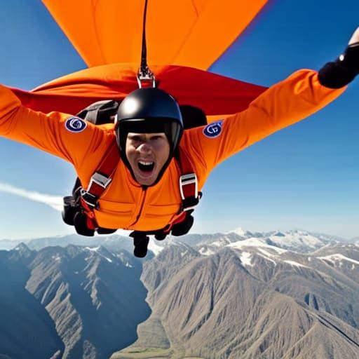 Parachuting Prisoner: Action Movie Scene in 8K