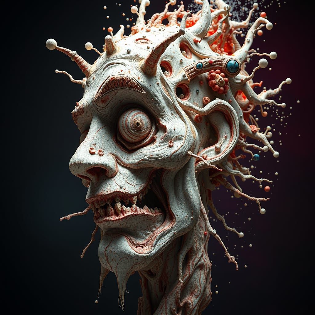 Whimsical Dreamlike Sculpture in Hyperrealistic Style