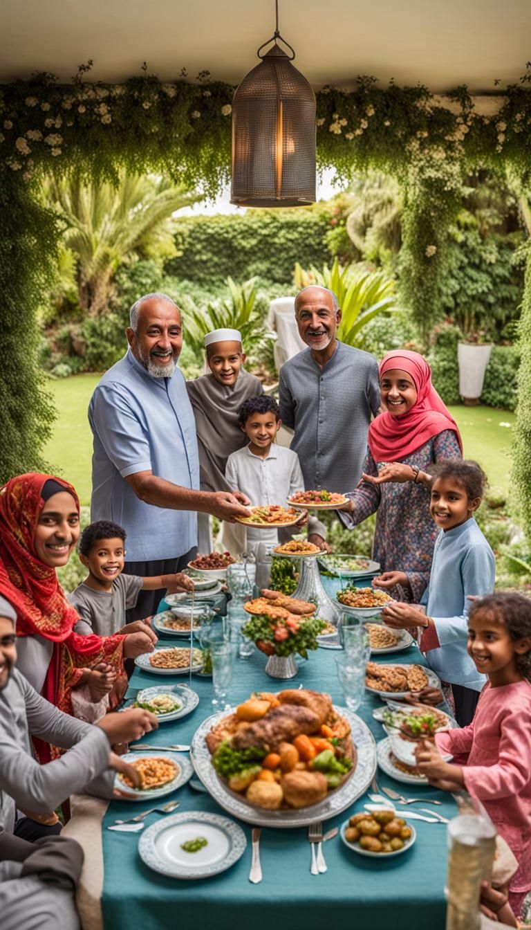 Algerian Family Celebrates Eid al-Fitr in Modern Home
