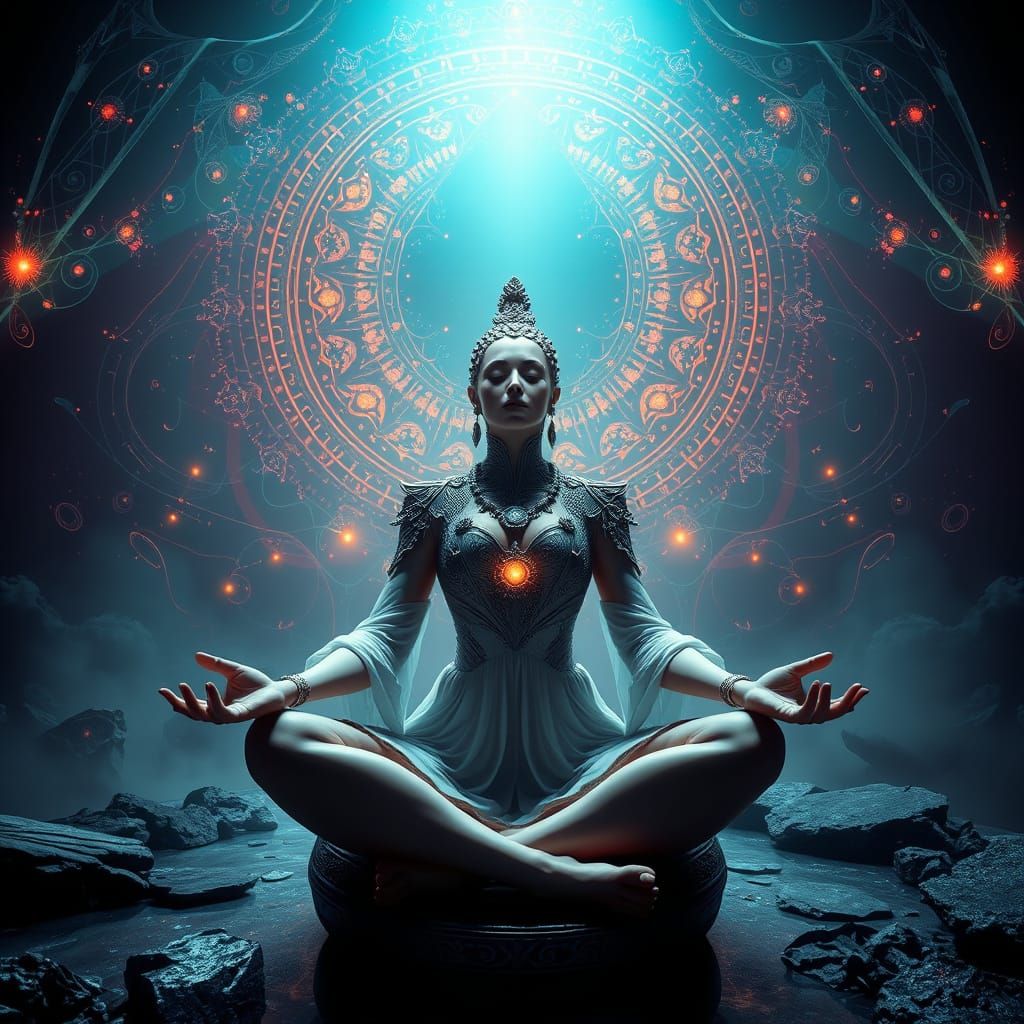 Futuristic Princess Meditates on the Origin of Language in H...