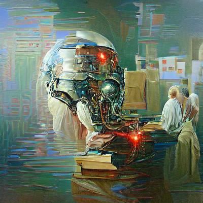 Artificial Intelligence as Oil Painting by Gurney