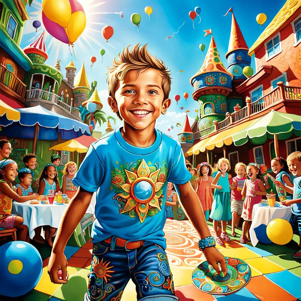 Jake's 8th Birthday Party: Fantasy Airbrush Art