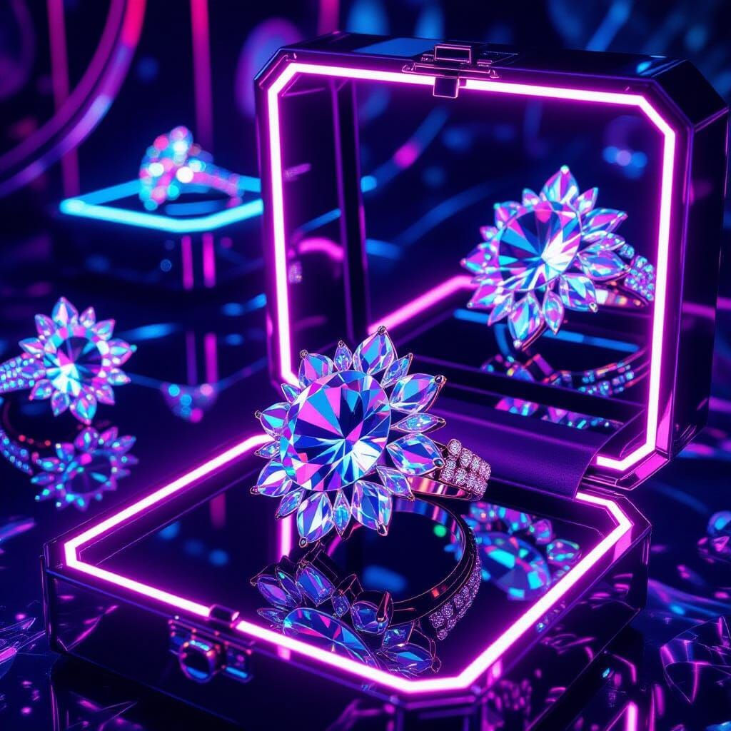 Crystal Jewellery in Vibrant Pop Art Style