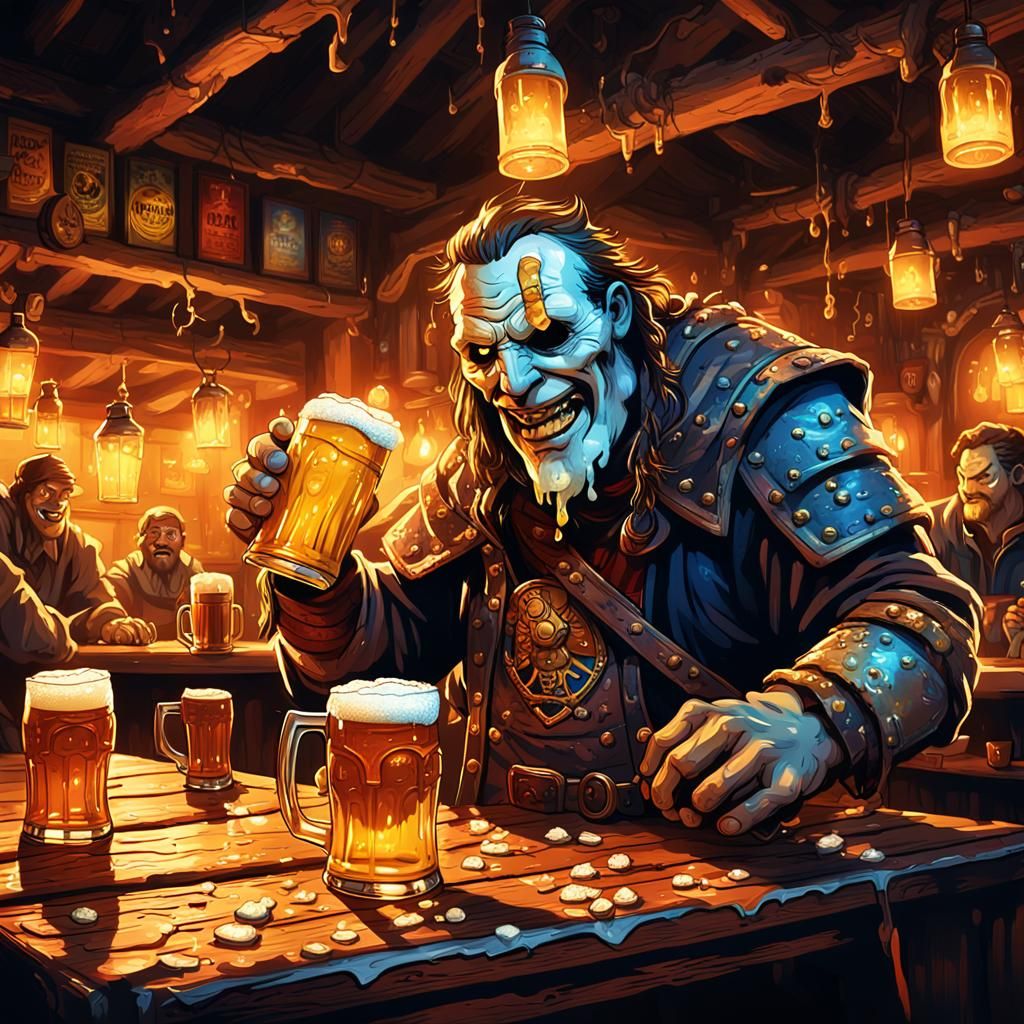 Spirit Breaker in Tavern, Comic Book Style