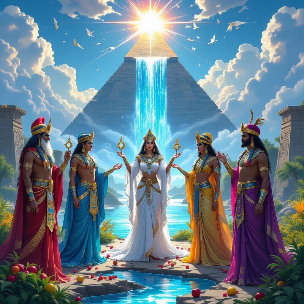 Pantheon of Gods in Cosmic Fabrics