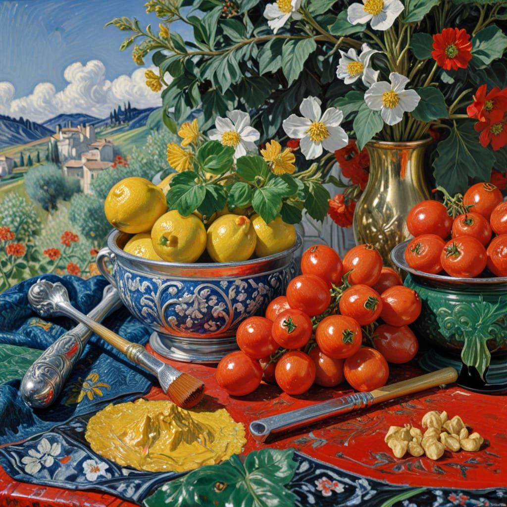 Ethereal Beauty in Oil on Canvas Style