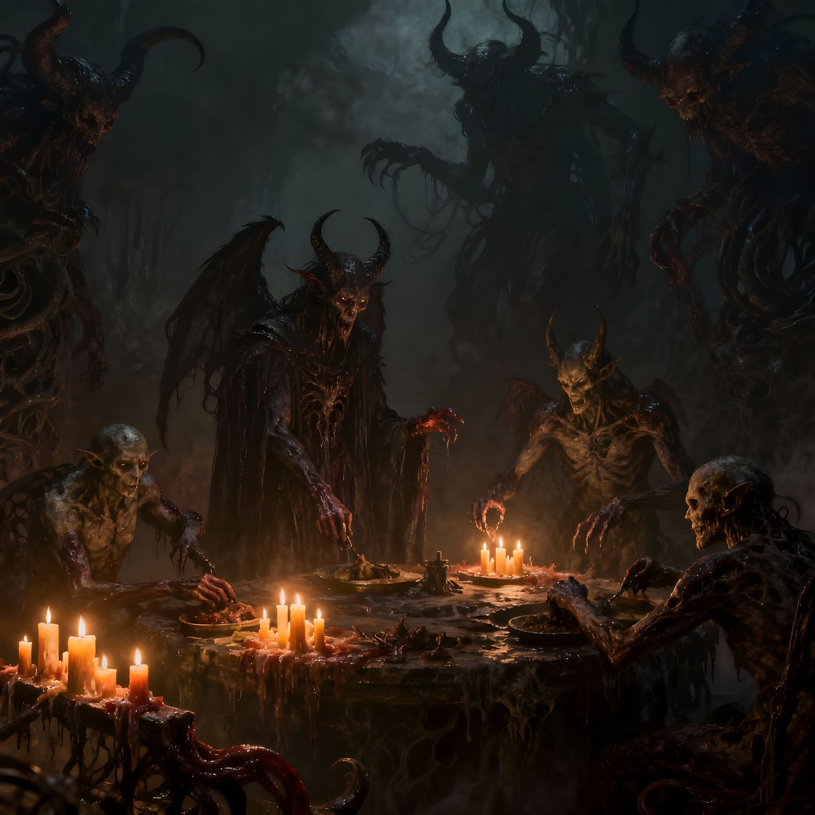 Hellish Horrors & Demonic Rituals in Dark Fantasy Art