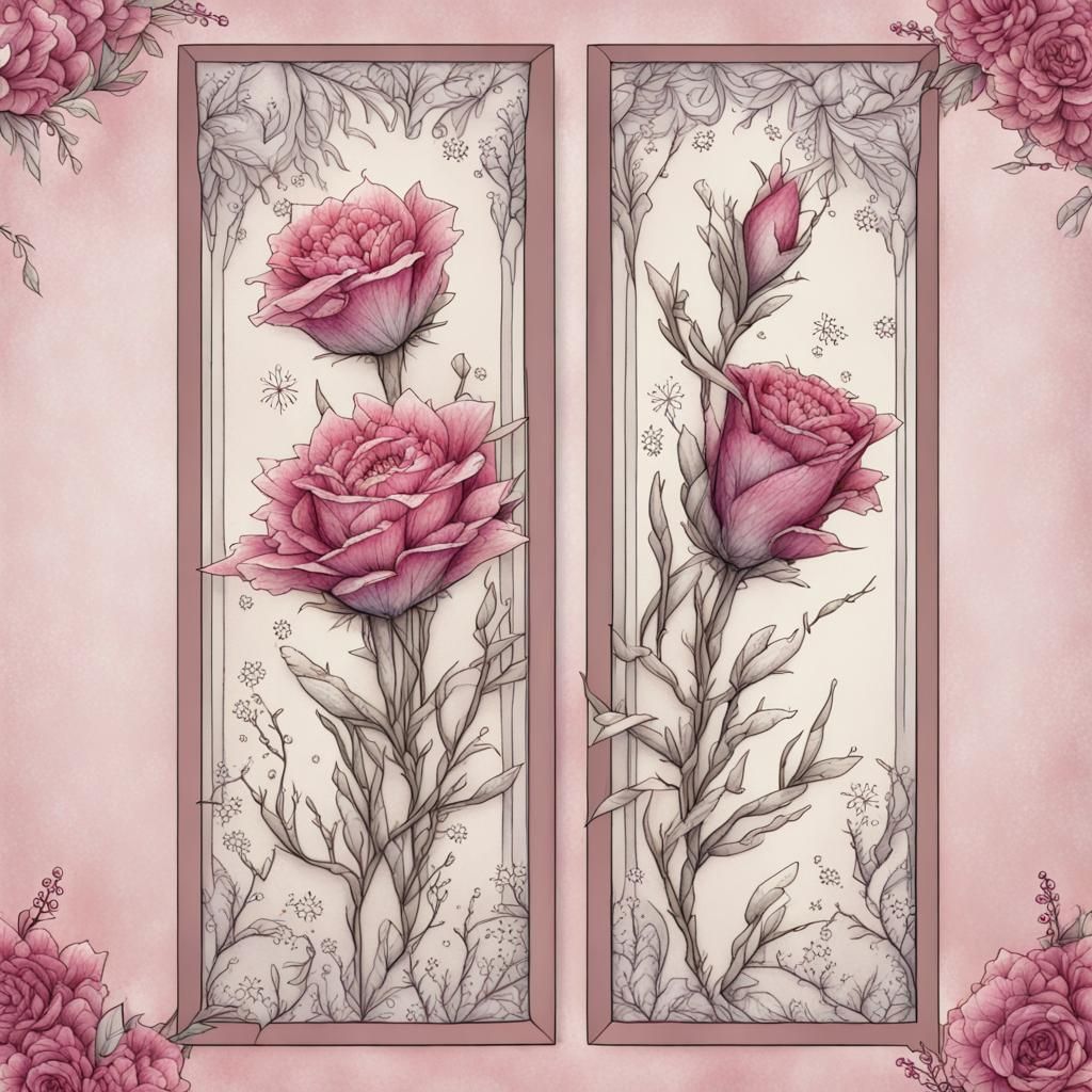 Intricate Frozen Flower Drawing