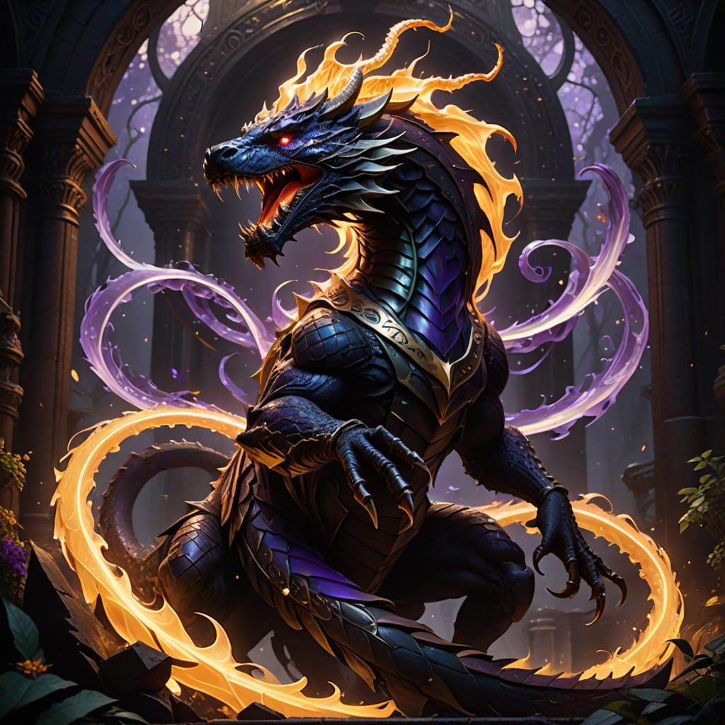 Mystical Fire Serpent Unleashes Inferno