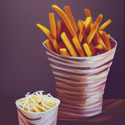 Golden French Fries Generated by AI