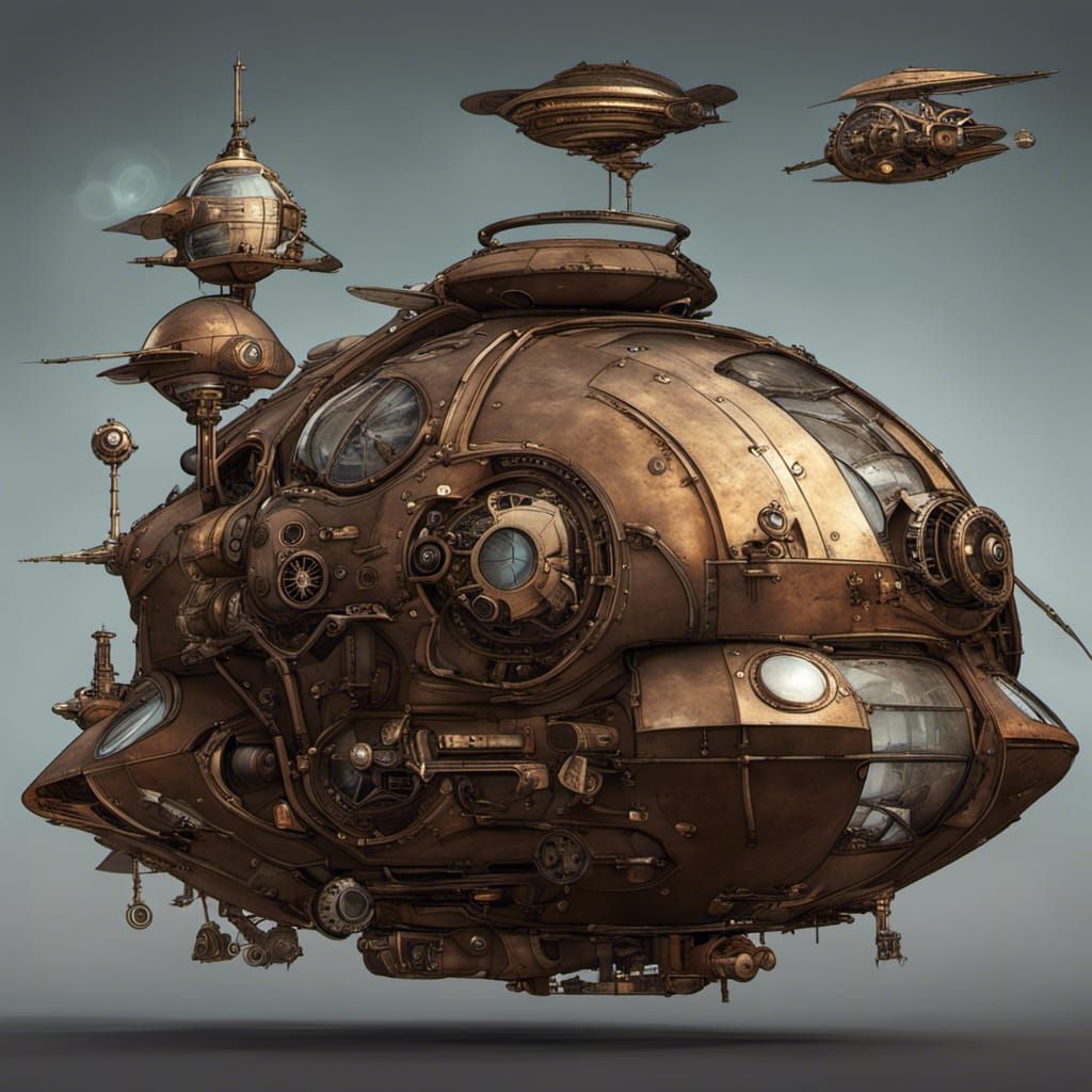 Steampunk Spacecraft Armada Ascends