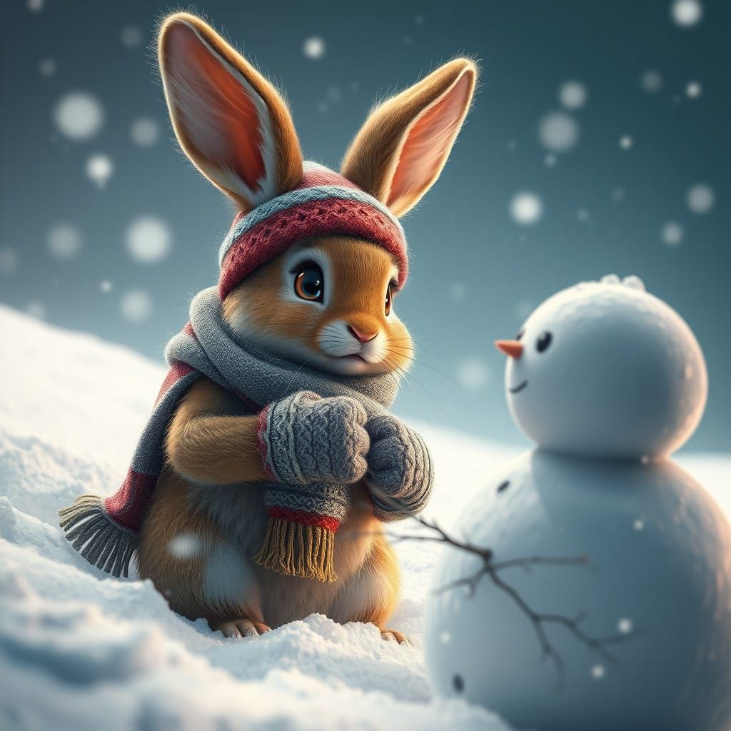 Winter Wonderland Fantasy in Matte Painting Style