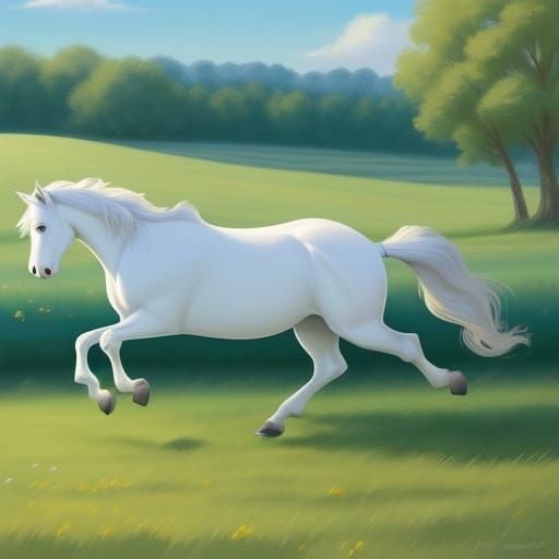 Magical Pony in Vibrant Meadow