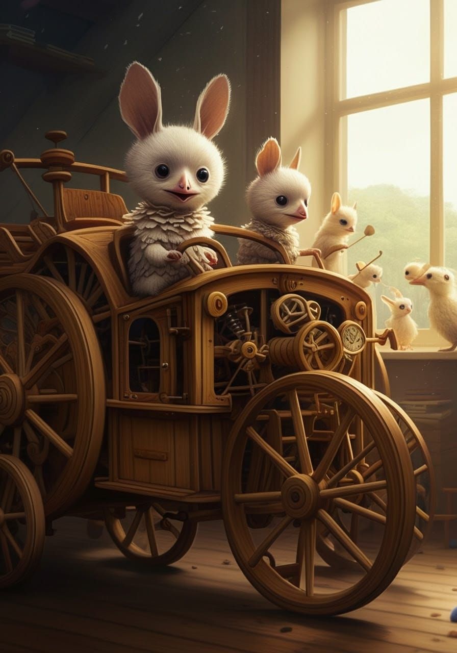 Kerfluffles Meet Life-Size Ride-On Wooden Automata - What Could Possibly Go Wrong?