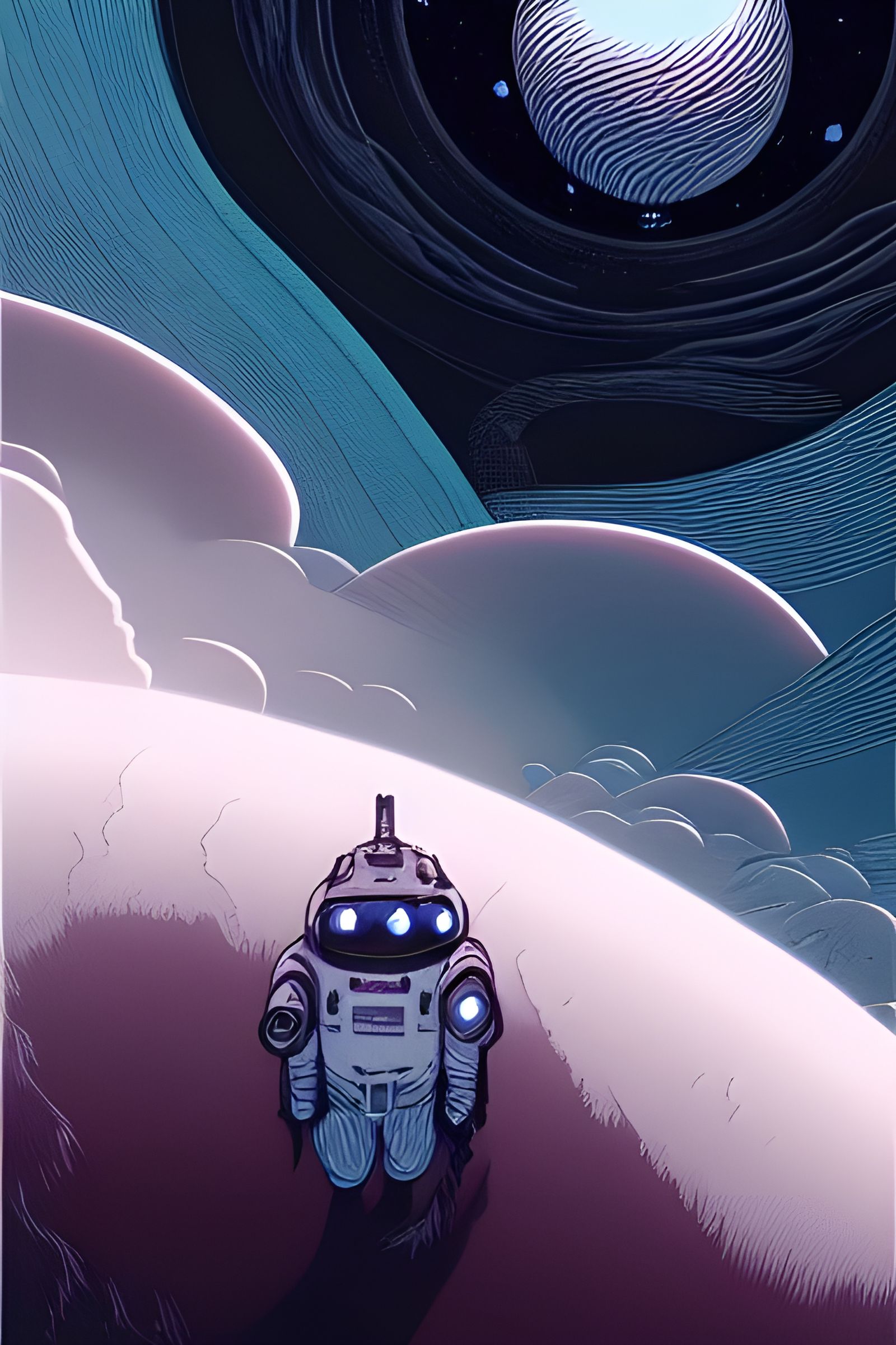 Ethereal Ghost Drifting in Starry Expanse