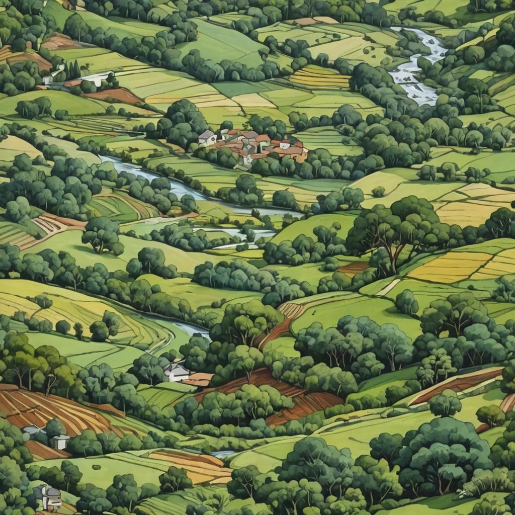 Simple Landscape Image Generated by AI