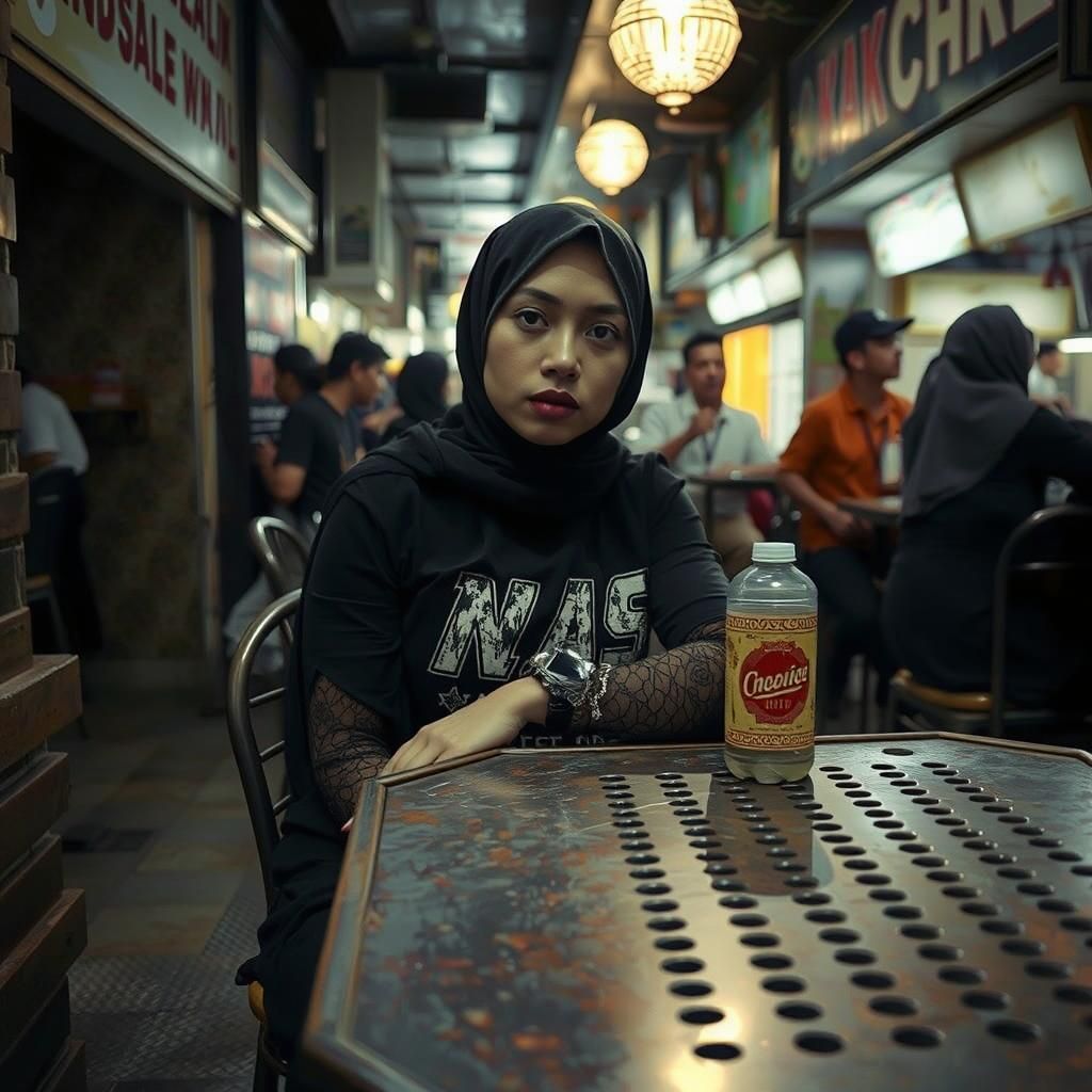 Emo Hijabi at Kuala Lumpur Mamak Shop