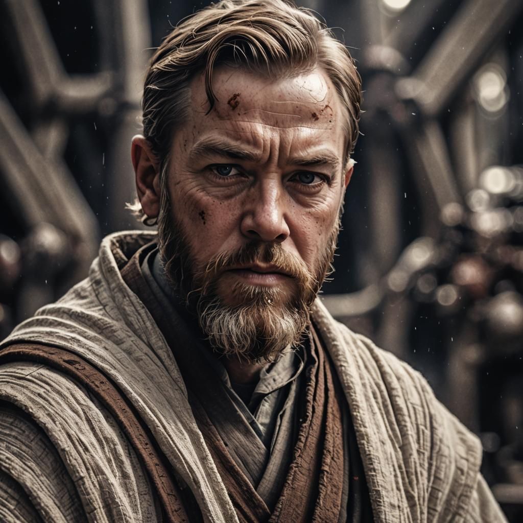 Hyperrealistic Portrait of Obi-Wan Kenobi