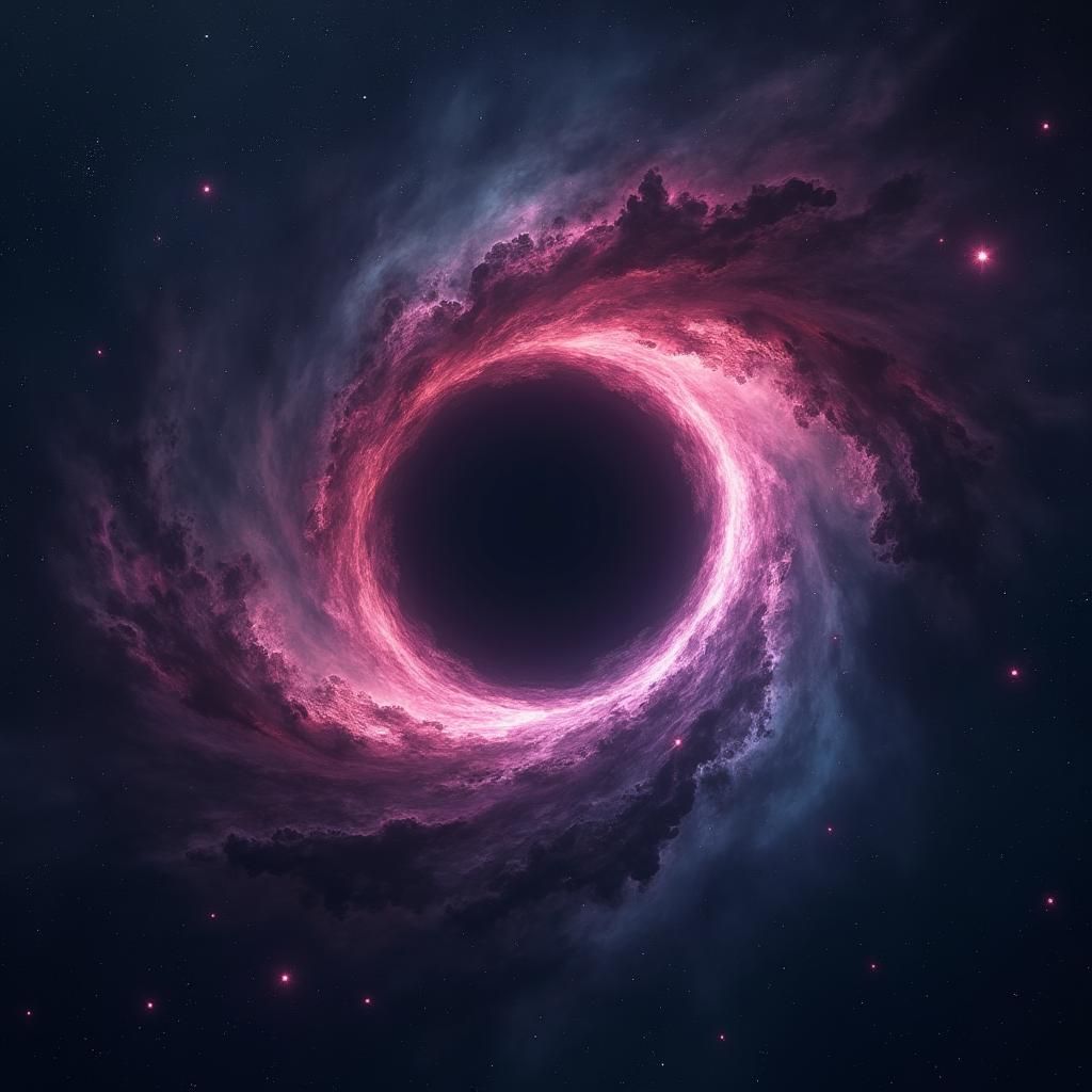 Nebula with Black Hole as Matte Painting