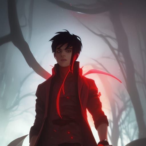 Handsome Young Vampire with a Serious Stare