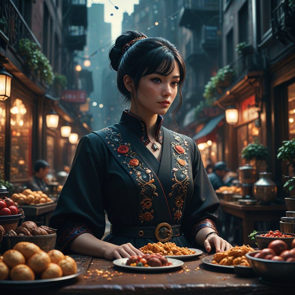 Moody Beef Steak in Film Noir Style