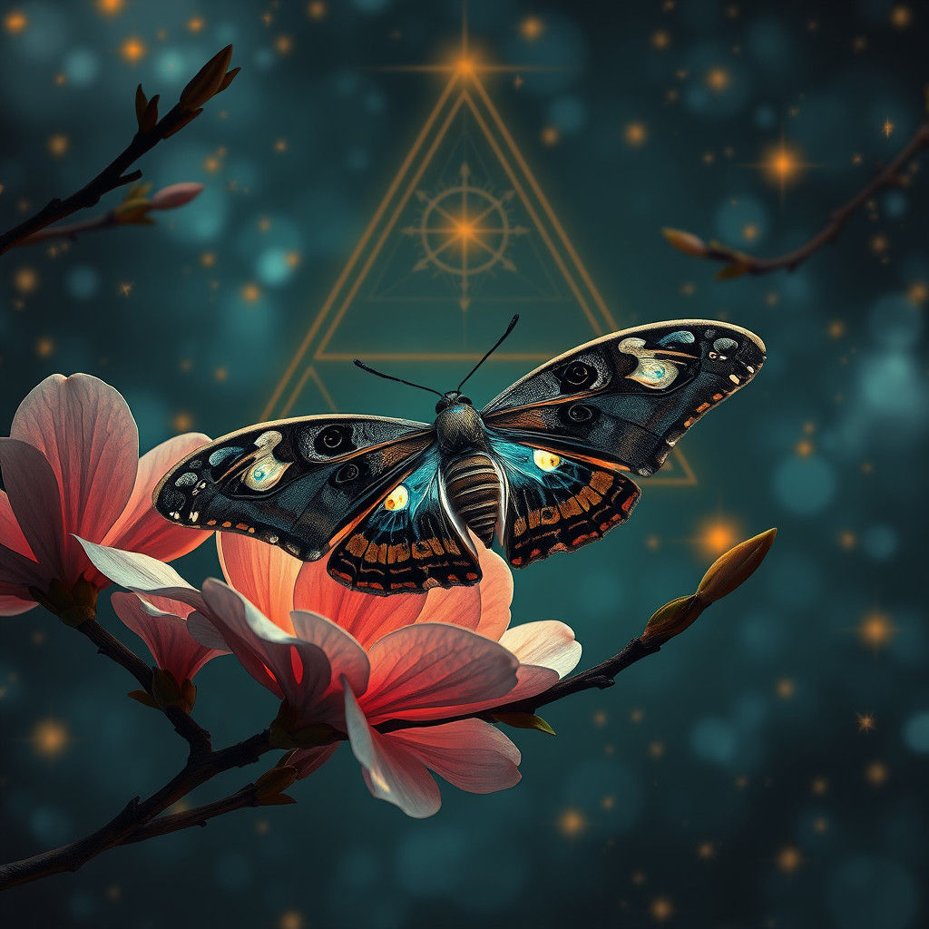 Surreal Merkaba Christmas in Klimt-Inspired Synthwave Style