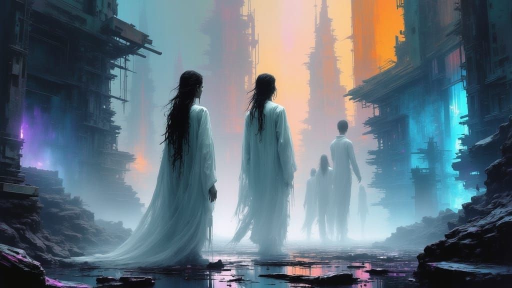 Ethereal Clairvoyants Reveal Future in Electric Mist