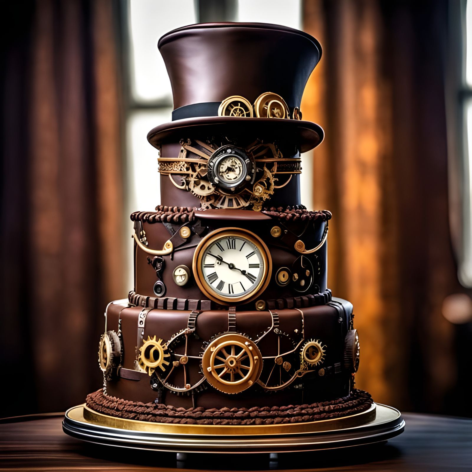 Steampunk wedding cake