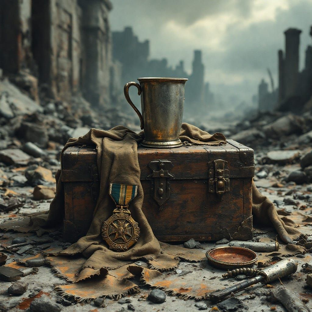 Battle-Scarred Remnants in Muted, Fantastical Realism