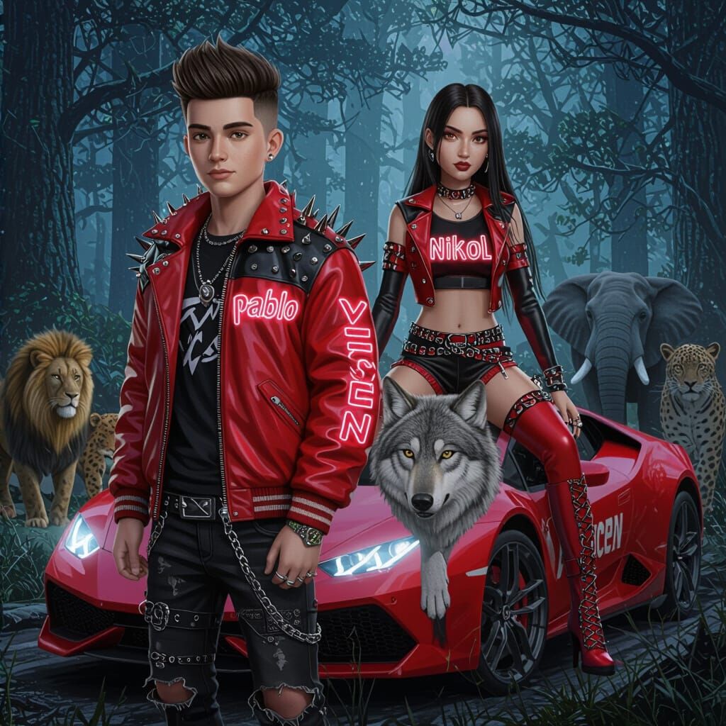 Graffiti Art Scene with Characters, Animals, and Star Wars S...