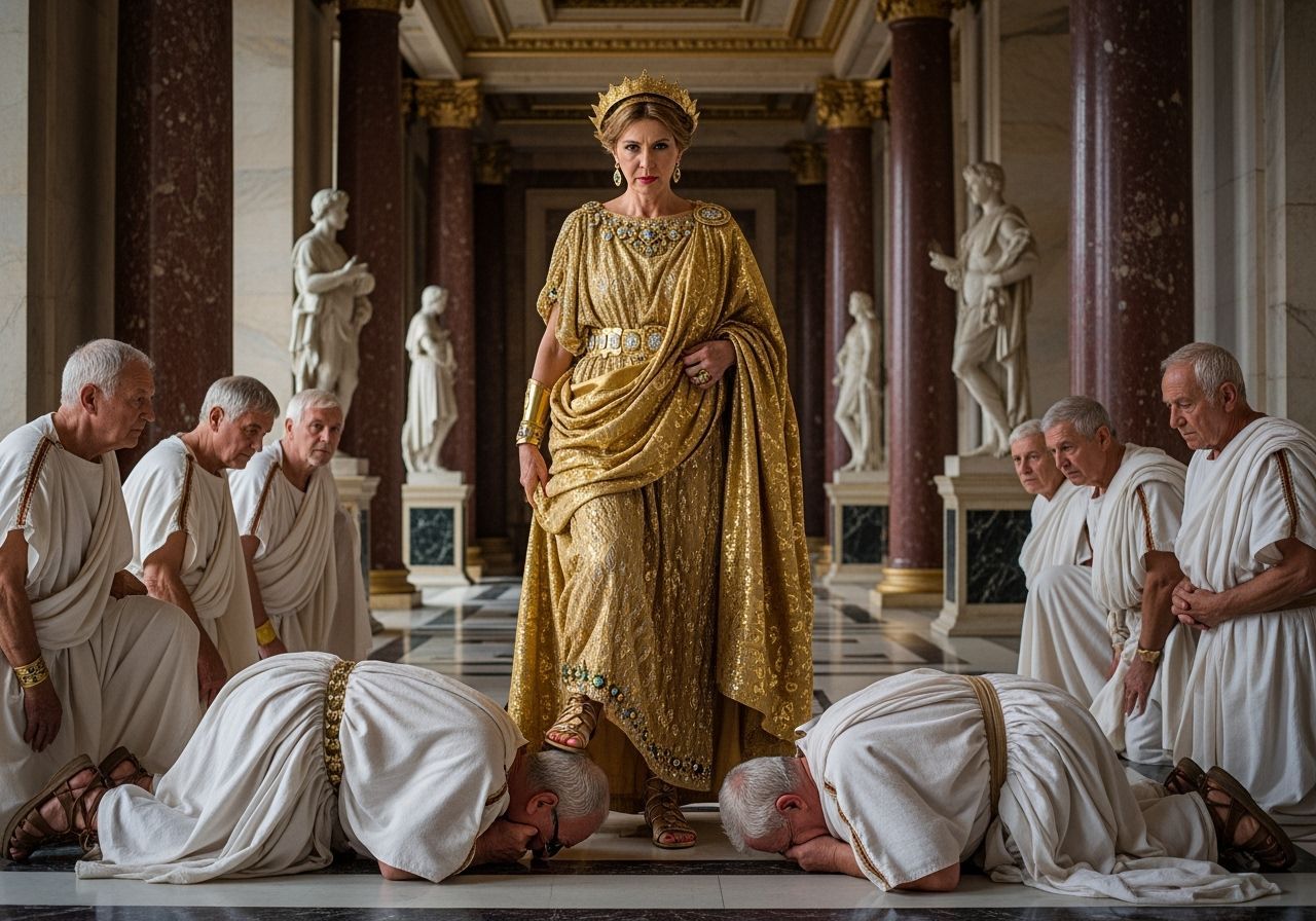 Empress Messalina in Lavish Palace Corridor