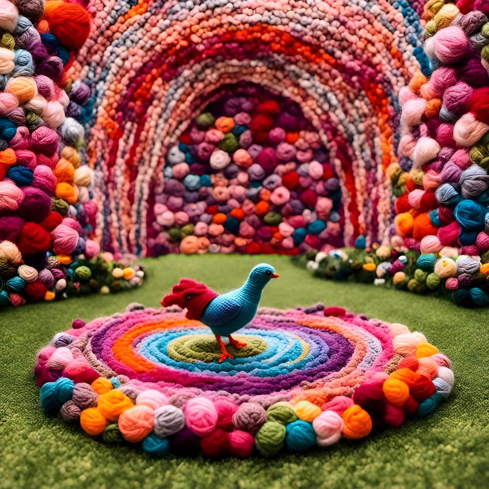 Crochet Bird Sanctuary Digital Art