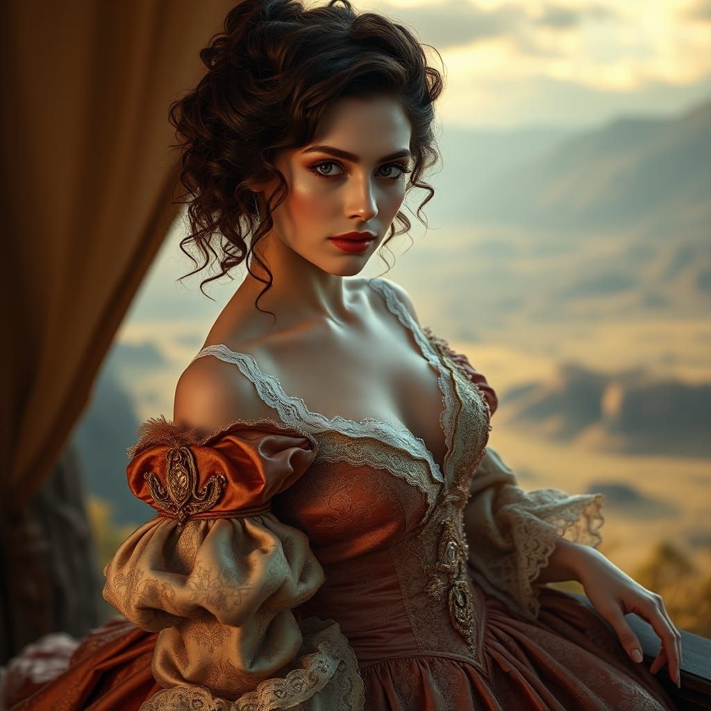 Victorian Samantha Lux: A Masterpiece Oil Painting