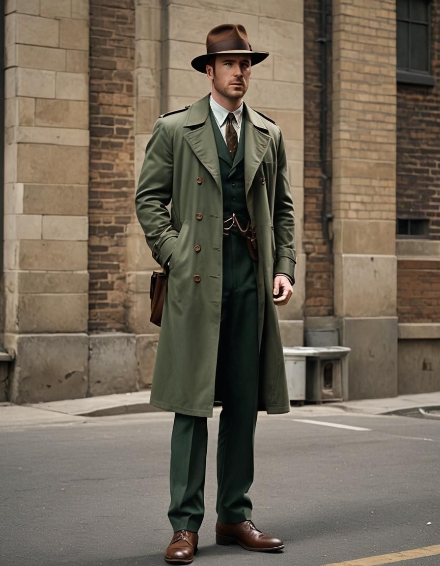 Chris Evans as 1940s Detective in Noir Scene