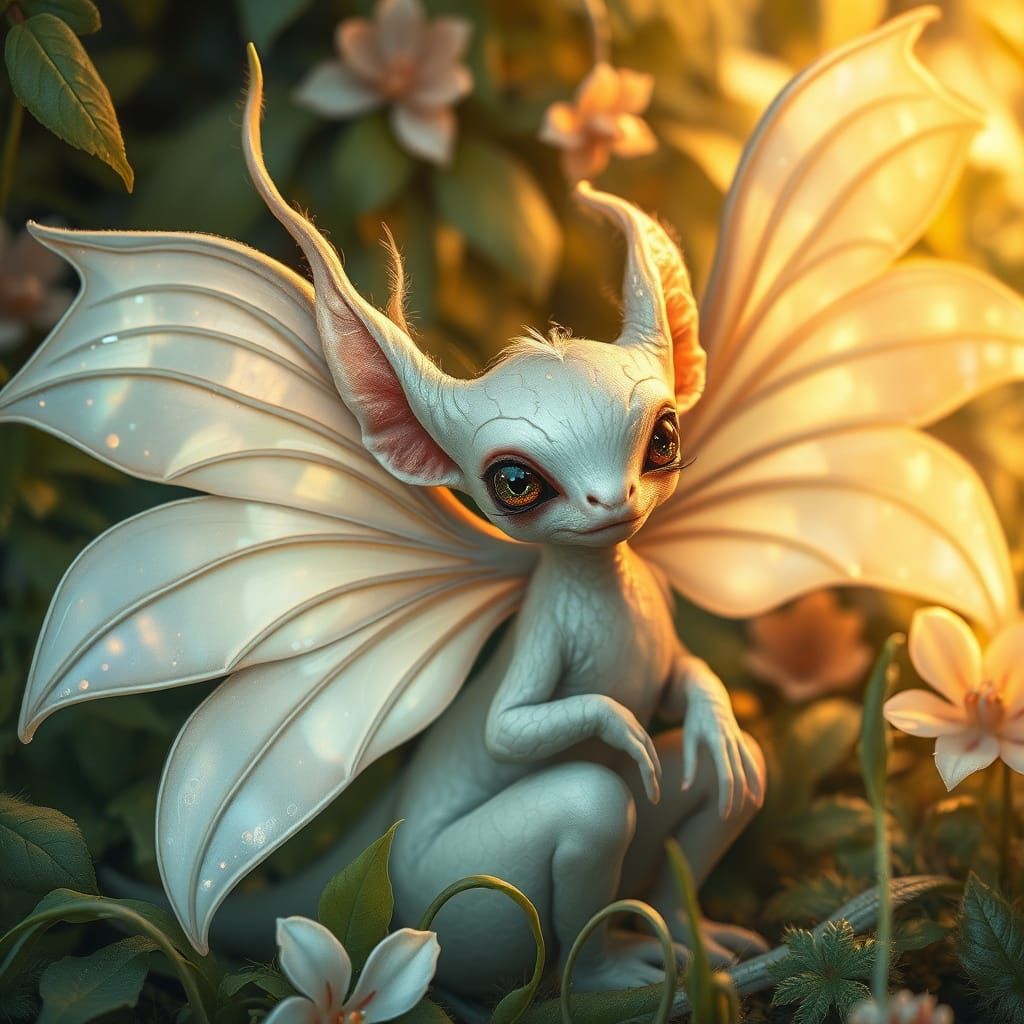 Whimsical Fantasy Faerie Portrait in Dreamlike Setting